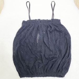 NWT H&M | Black Eyelet Strappy Top